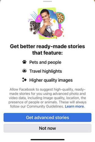 为促进活跃度，Facebook“上AI”帮用户制作Stories