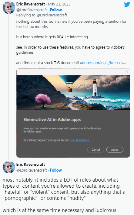 Adob​​e禁止将Photoshop的新 AI 功能用于色情内容创作