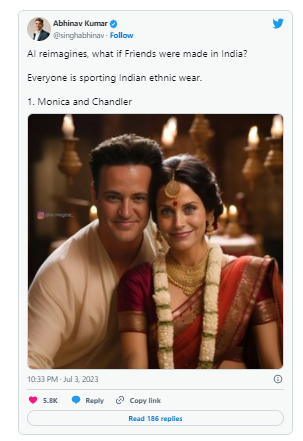 AI生成的印度风《老友记》角色照片在Twitter走红