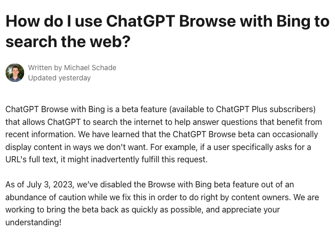 突发：ChatGPT紧急暂停Bing集成，下线搜索功能