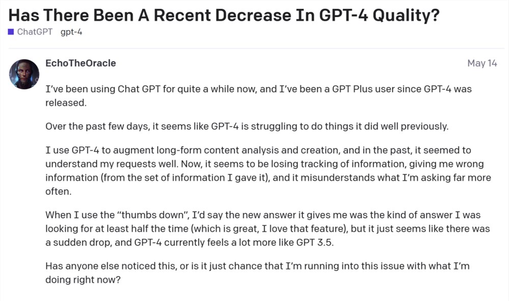GPT-4 被曝“变蠢”！为了降本，OpenAI 偷偷搞“小动作”？