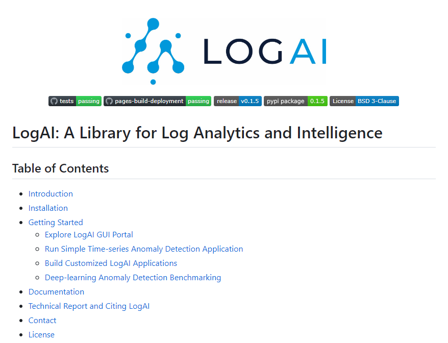 LogAI：专为日志分析和智能而设计的开源库