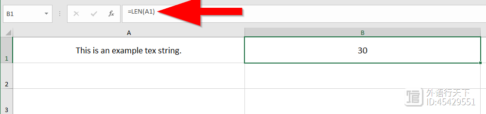 如何在Microsoft Excel中使用LEN函数