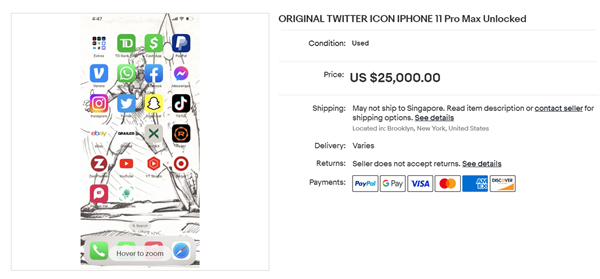“蓝鸟”价值17万元：二手市场出现旧推特Logo iPhone 11