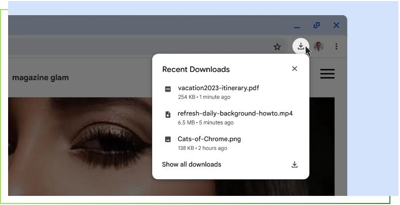 Google Chrome 正式删除下载栏，引入新的托盘用户界面