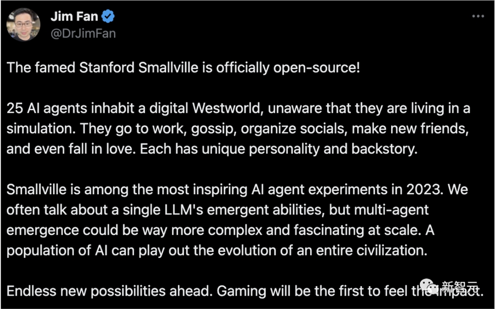 《西部世界》真来了！斯坦福爆火「小镇」开源，25个AI智能体恋爱交友｜附保姆级教程