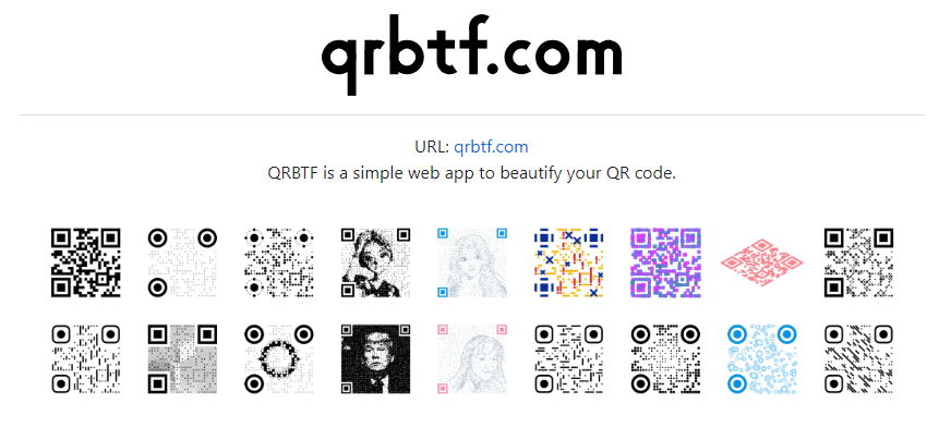 开源艺术二维码生成器QRBTF 支持多种样式和SVG下载