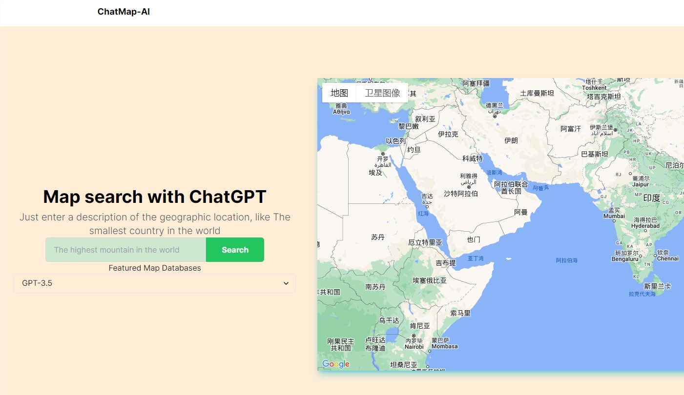 AI地图搜索工具Chatmap AI 描述性短语也能找到地方
