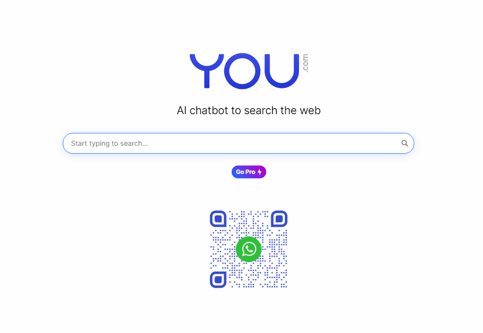 AI搜索引擎You.com宣布在WhatsApp推出搜索功能