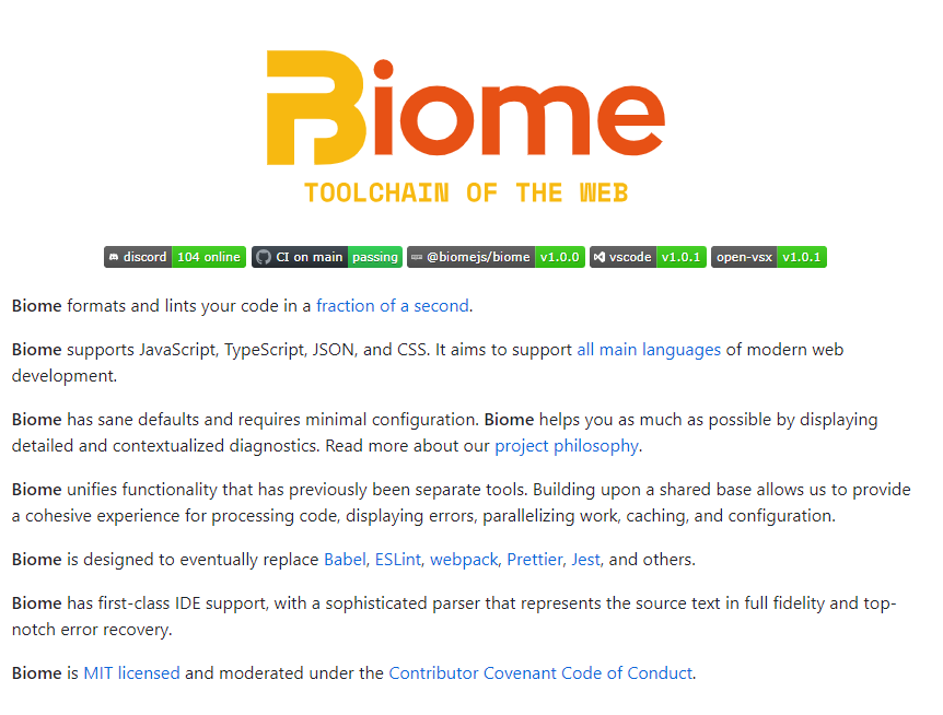 一站式代码格式化工具Biome开源 可在几秒内格式化JSON代码