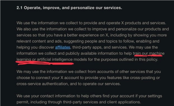 X / Twitter 更新隐私政策，马斯克要拿用户数据训练 AI了
