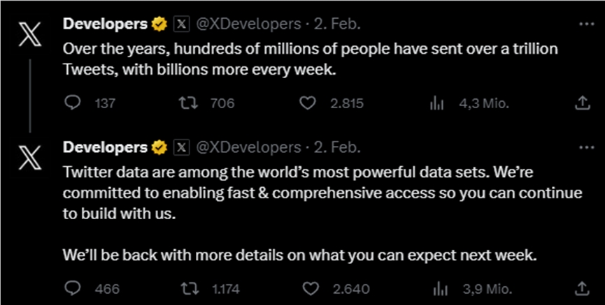X / Twitter 更新隐私政策，马斯克要拿用户数据训练 AI了