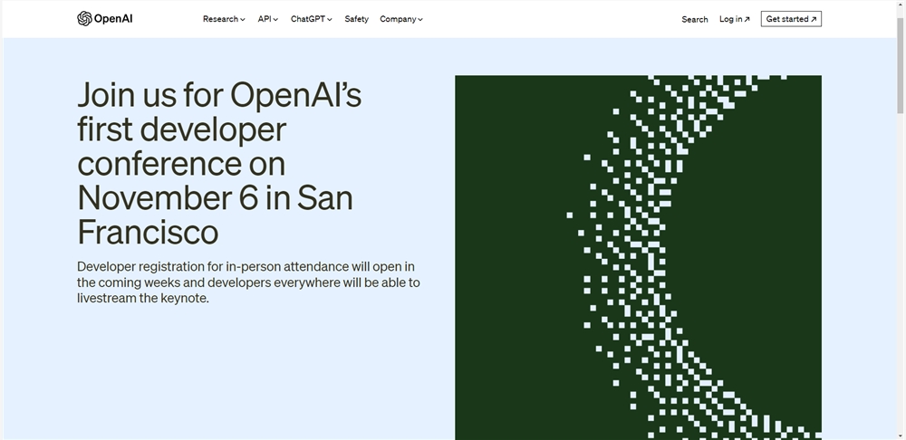 OpenAI称将在11月6日举办首届开发者大会