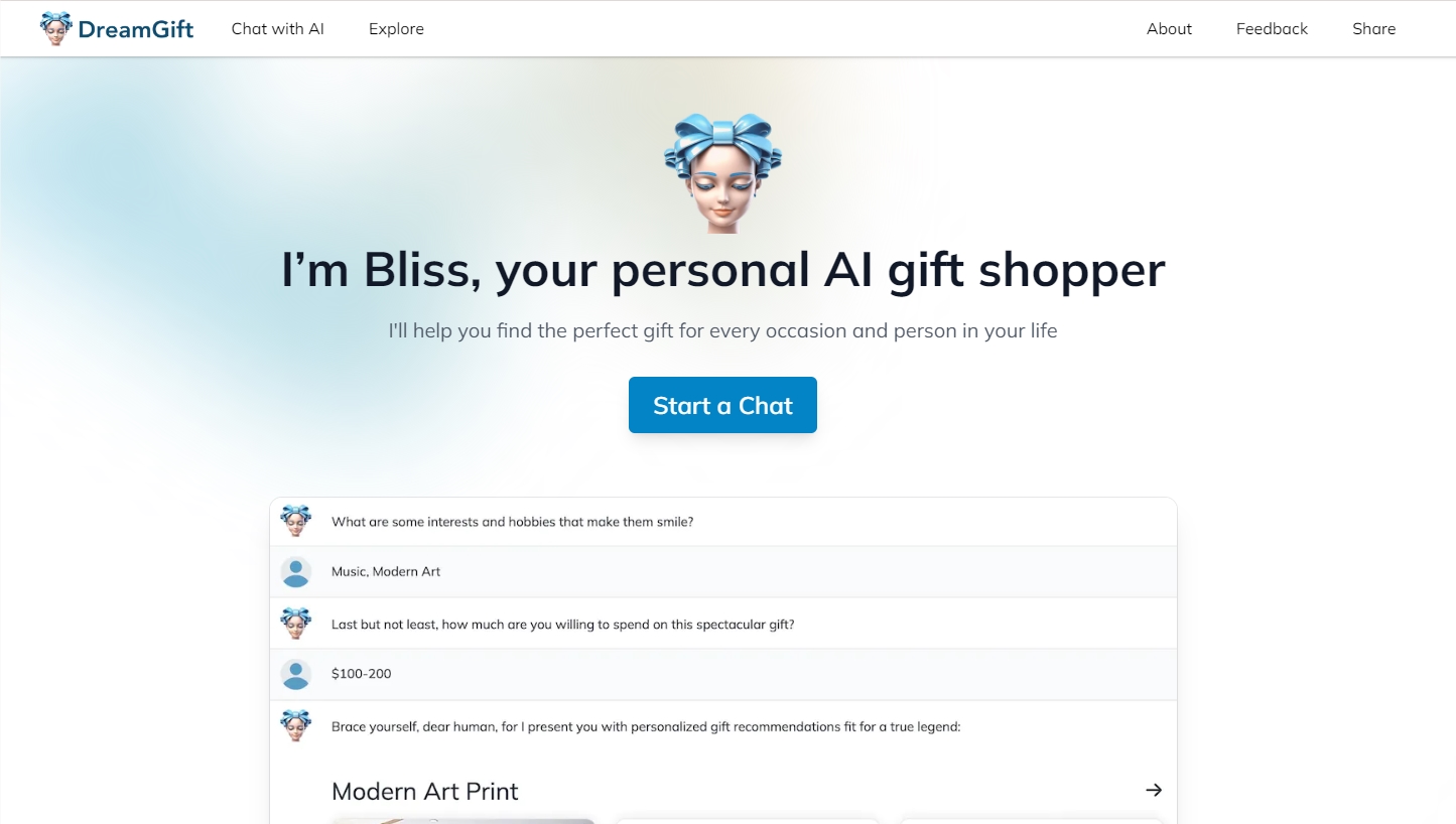 DreamGift：你的AI个性化购物助手 帮你轻松找到完美礼物