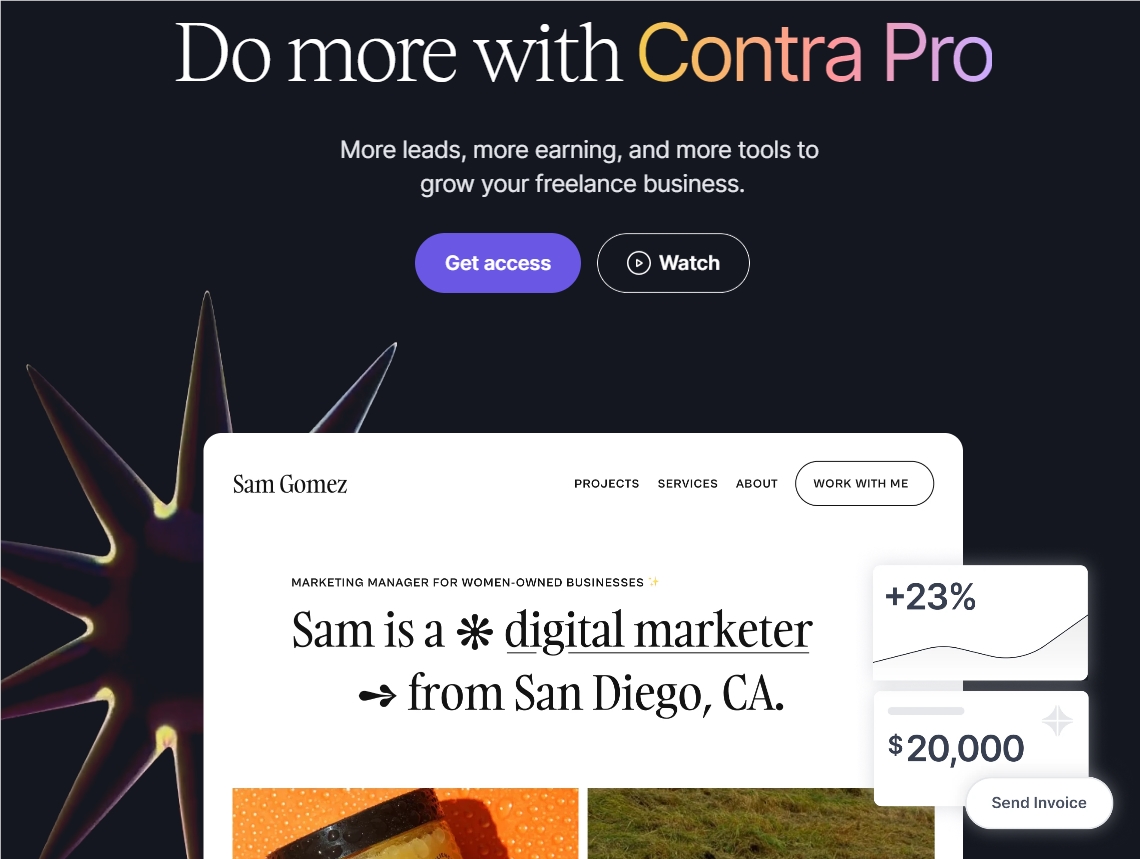 Contra Pro：专为独立开发者和设计师服务的AI作品集建站平台