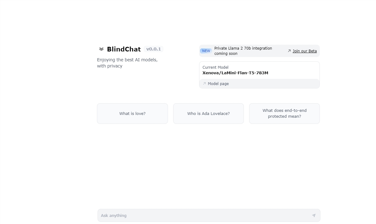 BlindChat：一个完全在浏览器运行对话式 AI 开源项目