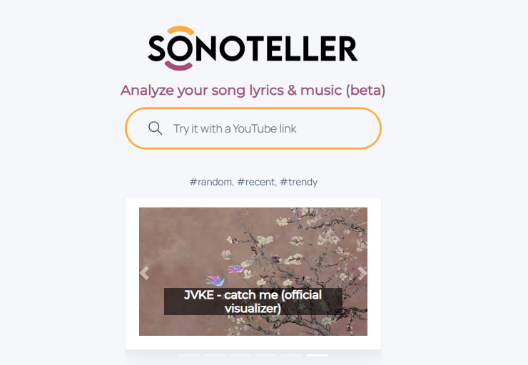 在线AI音乐分析工具SONOTELLER：可一键分析YouTube链接中的音乐