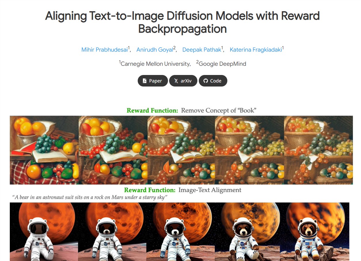CMU与Google DeepMind研究人员推出AlignProp：微调文本到图像扩散模型的创新方法
