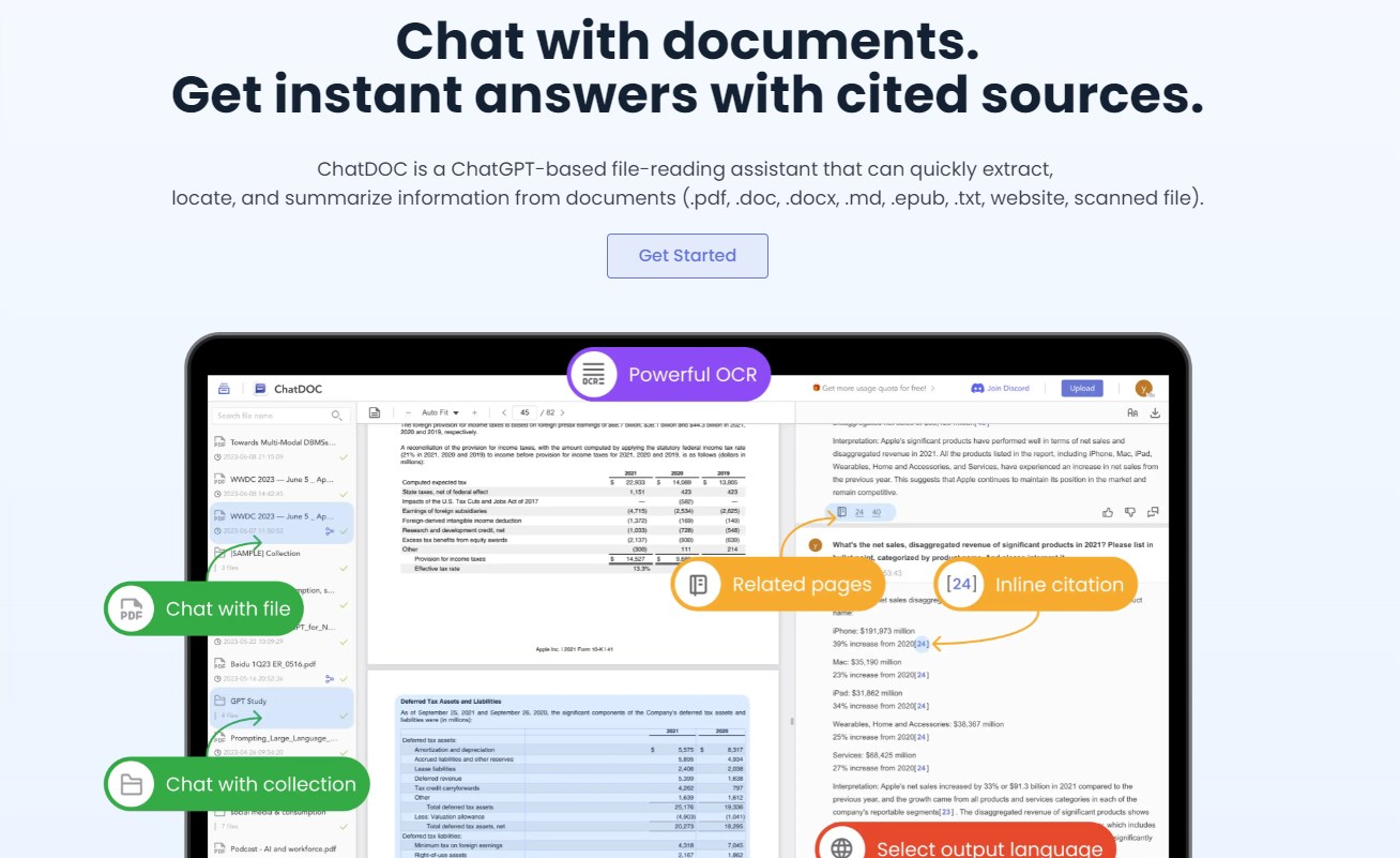 ChatDOC：一个基于ChatGPT的文件阅读助手