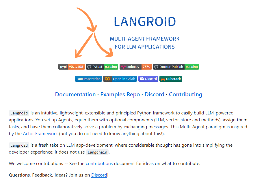Langroid：专为大型语言模型设计的多智能体编程框架