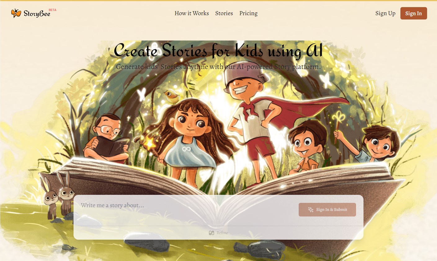 StoryBee：用AI生成儿童故事 提供多种风格