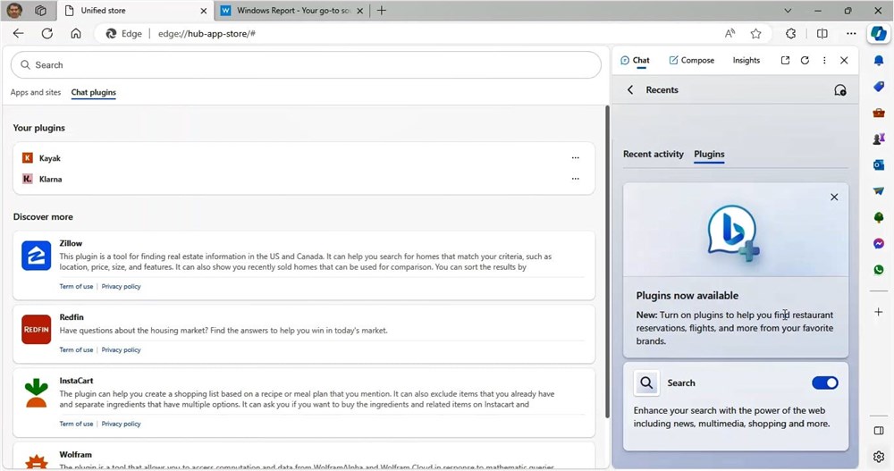 Bing 聊天插件现已出现在 Microsoft Edge 的侧边栏中