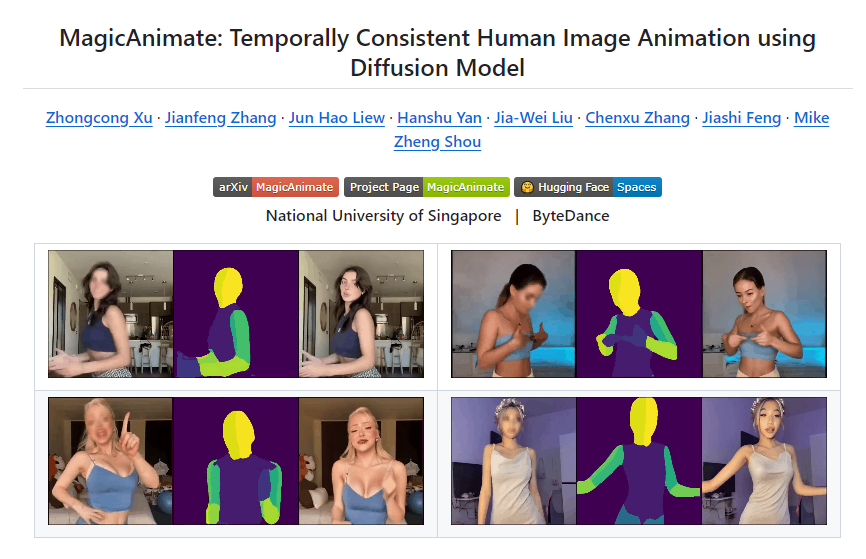 字节跳动开源基于SD1.5的 MagicAnimate 一张照片秒变真人舞蹈视频