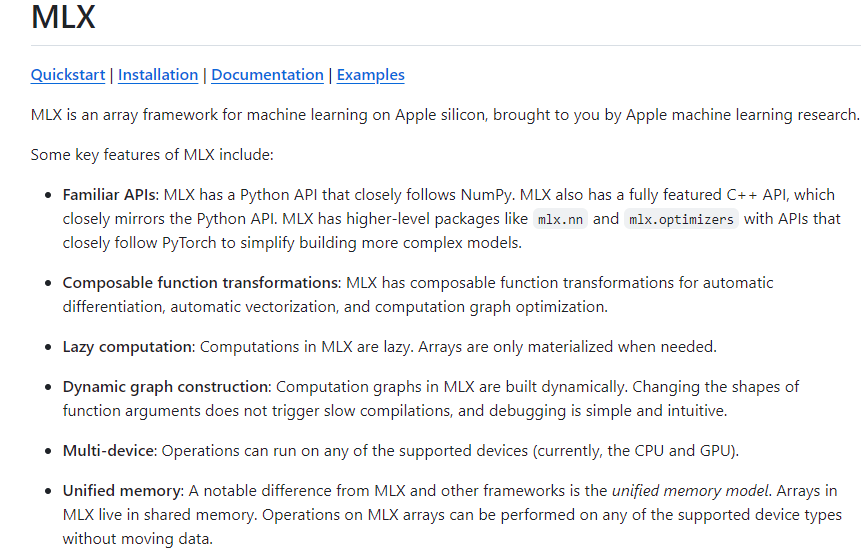 Apple开源Apple Silicon机器学习框架MLX