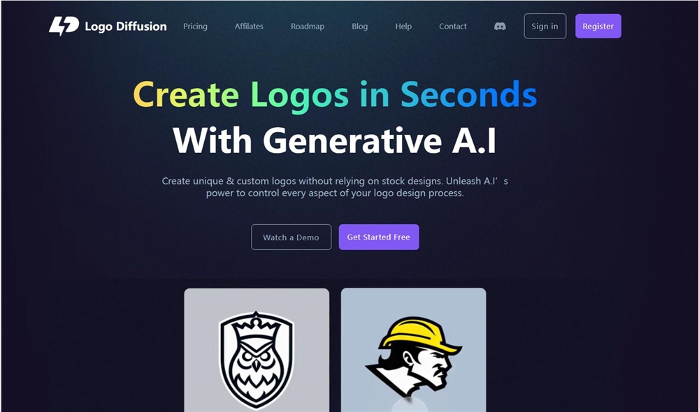 Logo Diffusion:利用A.I.在几秒钟内创建独特的标志设计