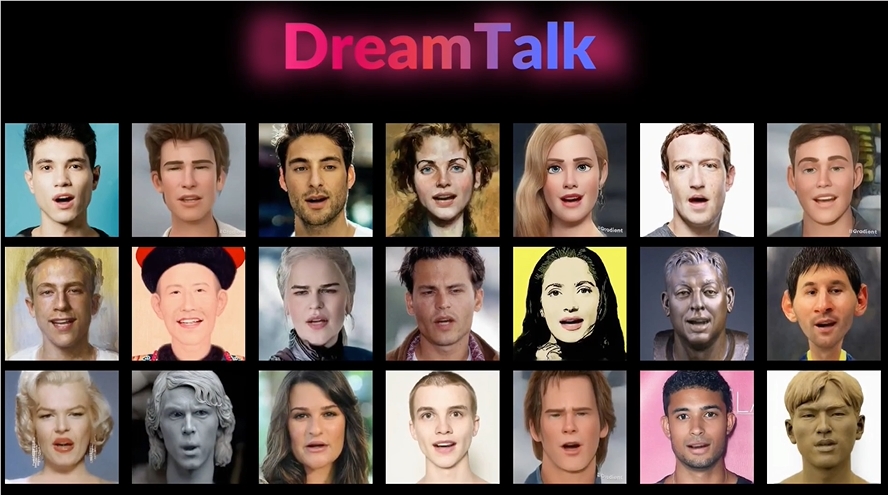清华阿里等共同开发基于扩散模型的框架DreamTalk 可以让人物头像说话