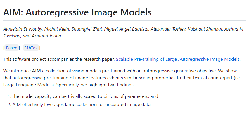 苹果AIM自回归视觉模型验证性能与模型规模有关