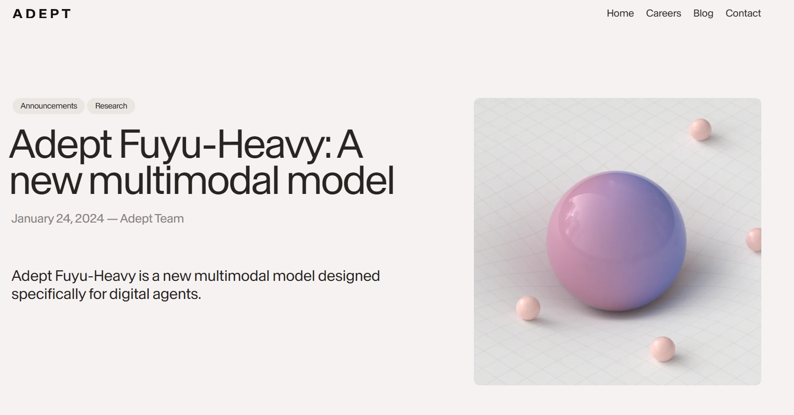 新型多模态模型Adept Fuyu-Heavy 专为数字代理设计