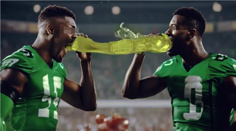 可口可乐旗下体育饮料品牌BodyArmor在超级碗广告中使用AI生成的图像
