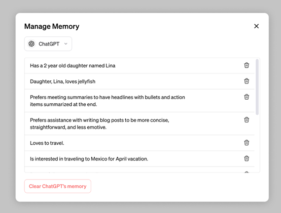 OpenAI为ChatGPT加入记忆功能！可以记住你的提问内容啦
