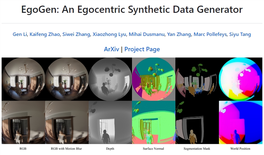 微软推EgoGen:创新性3D数据合成模型 可生成丰富多模态数据