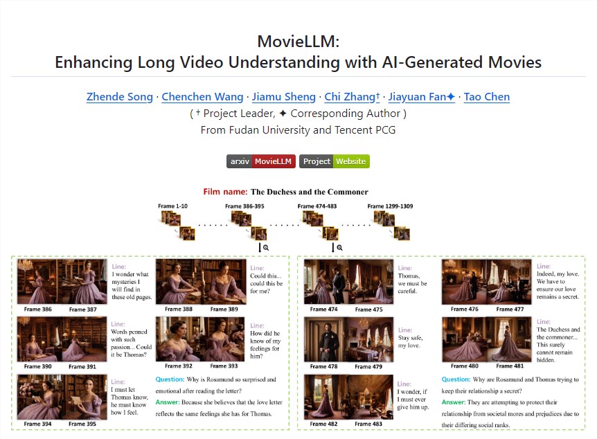 MovieLLM: 一个词或一句话就能合成电影级视频