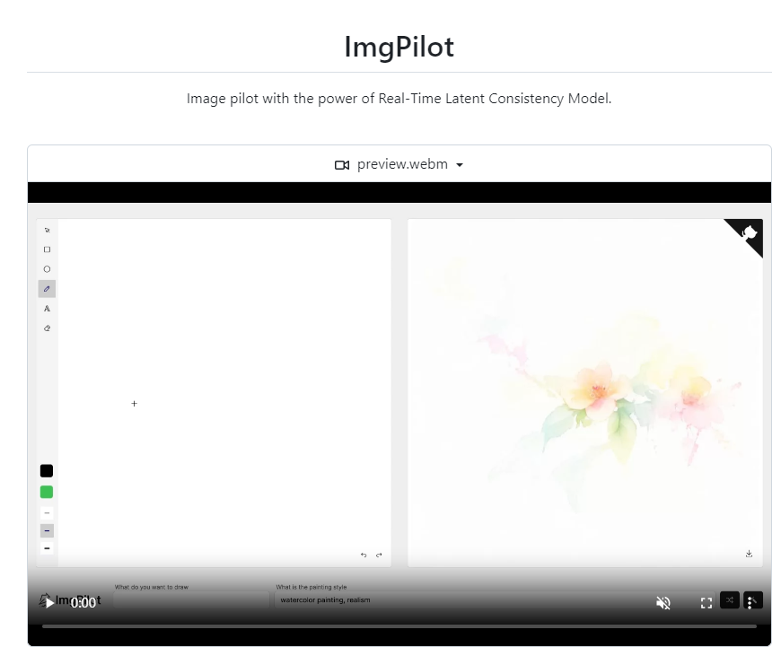 AI实时绘图工具ImgPilot 一键将草图转为艺术作品