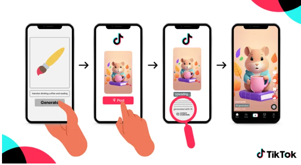 TikTok新增 “AI生成” 标签，识别标注第三方生成的AI内容