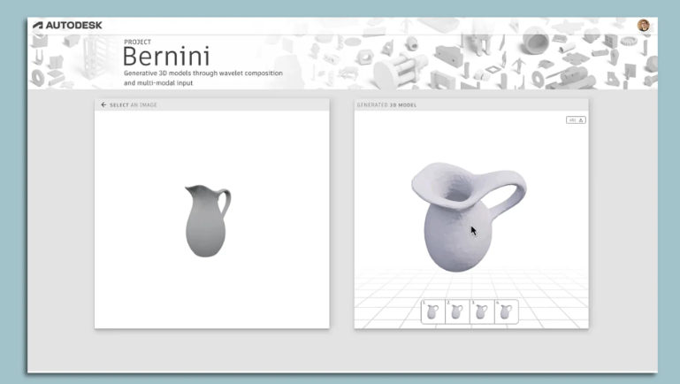 3D软件公司Autodesk发布AI生成3D功能Project Bernini