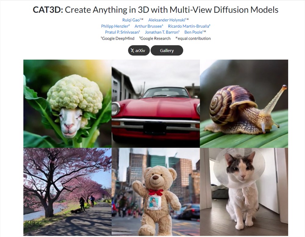 谷歌推3D生成模型CAT3D 1分钟完成3D场景创建